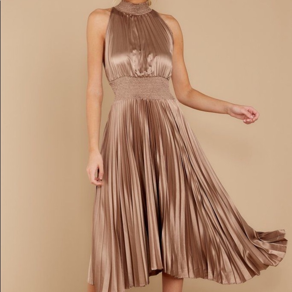 COPY - DO+BE Taupe MIDI Dress